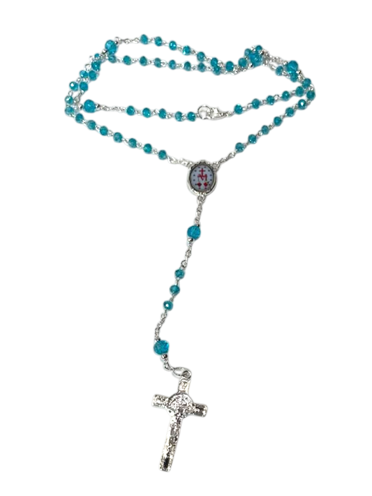 Rosario Virgen Milagrosa aqua- chico