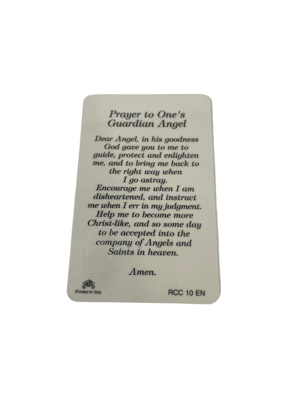 Guardian angel  prayer card