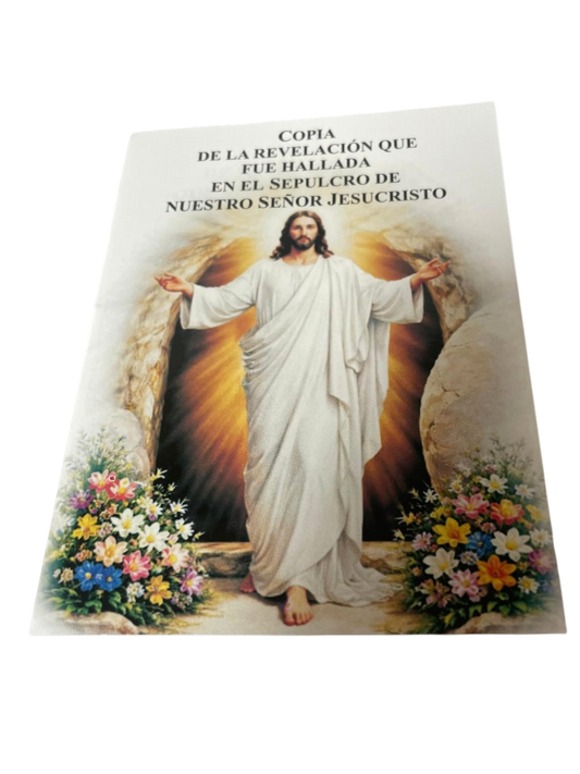 Copia de la revelación que fue hallada en el  Sepulcro de Ntro Señor Jesucristo