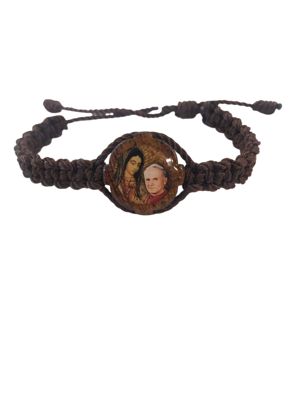 Pulsera medalla de madera