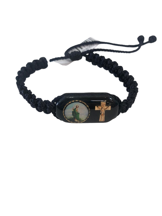 Pulsera medalla de madera