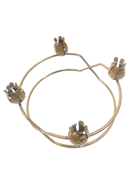 Base dorada para velas de adviento