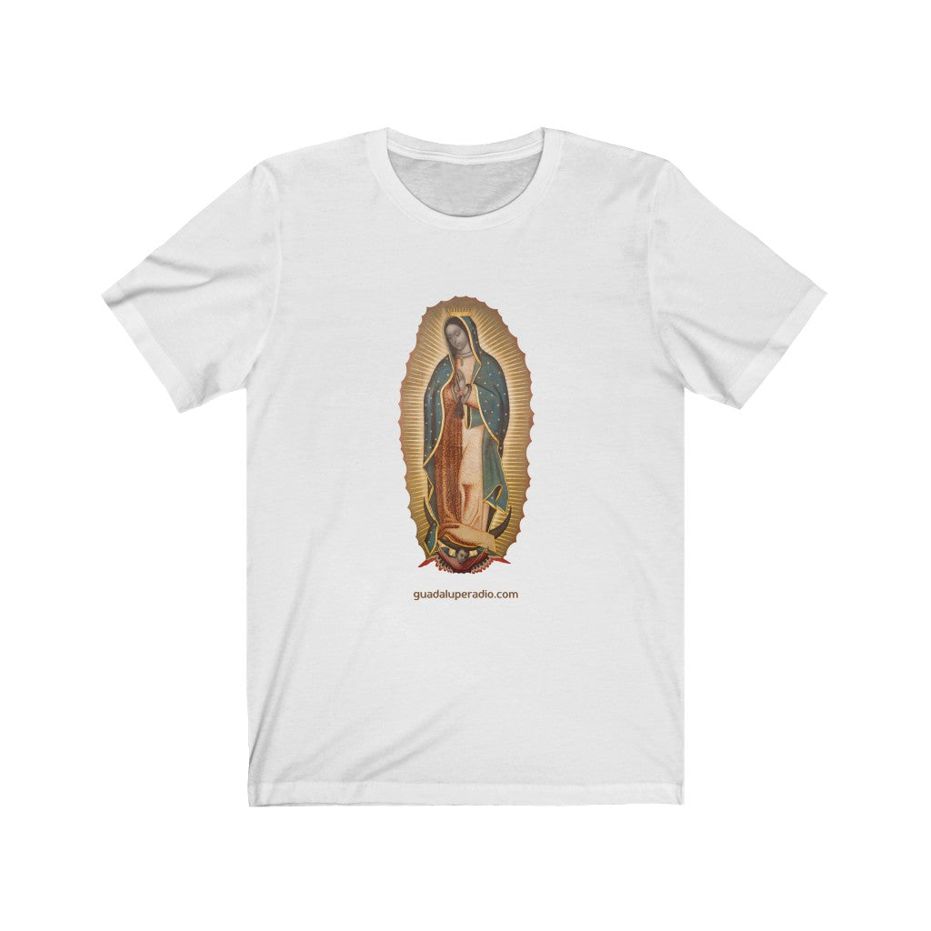 Camiseta con la Virgen de Guadalupe- colores pasteles
