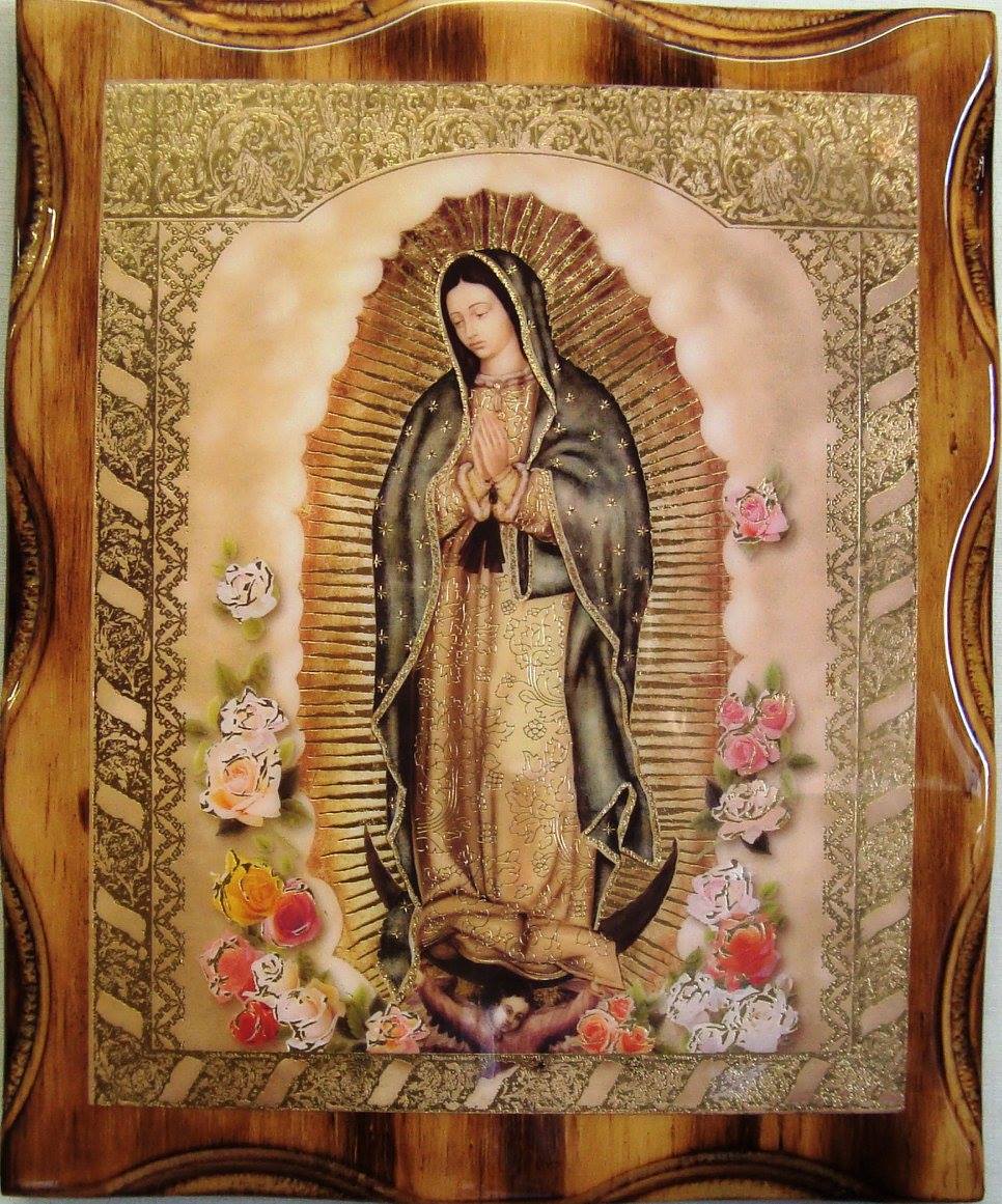 Cuadro liso Virgen de Guadalupe 11" x 16"