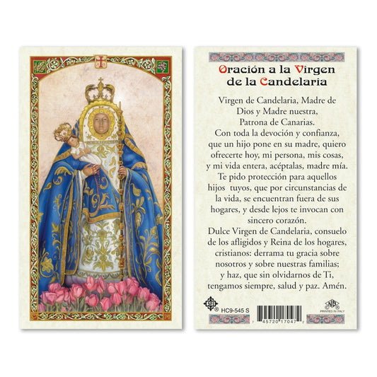 En Santa Maria del Monte nuestra meta es evangelizar y nuestros productos nos ayudan a hacerlo, por eso te presentamos esta estampita de La Virgen de la Candelaria en nuestra sección  de oraciones, novenas y devociones. Disfrútala y ayúdanos a  llevar el mensaje de Cristo.  Nuestros productos hablan por sí solos