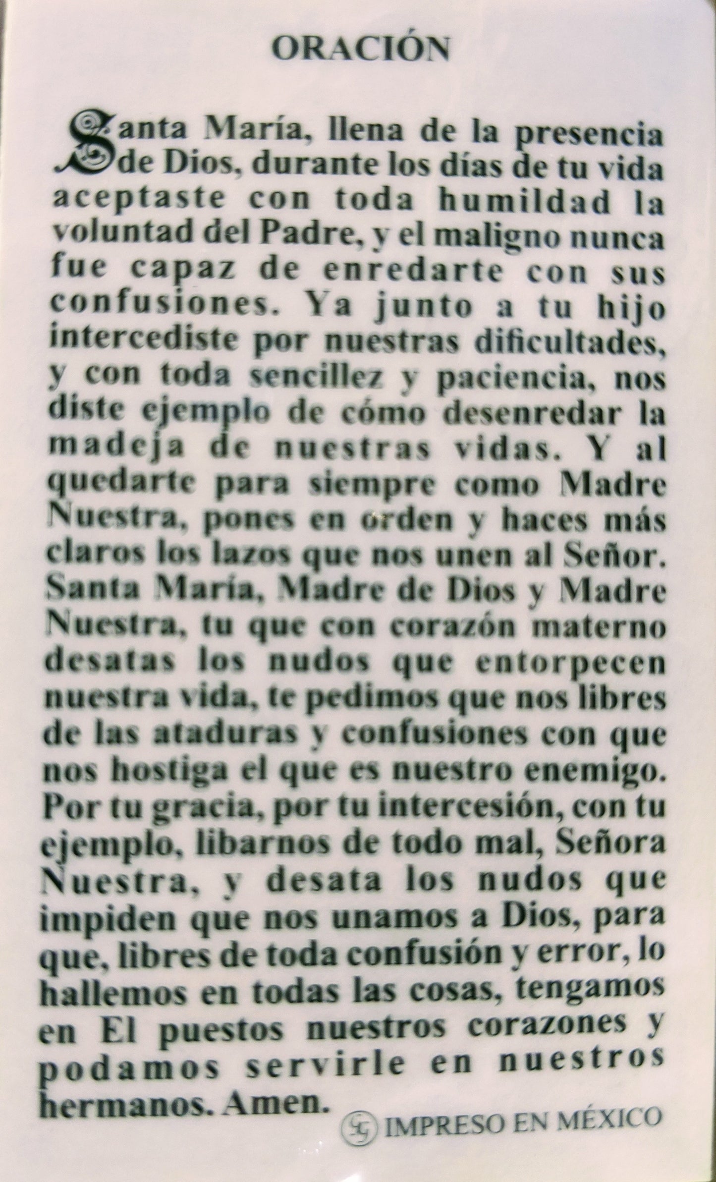 Virgen Desatanudos  Estampa