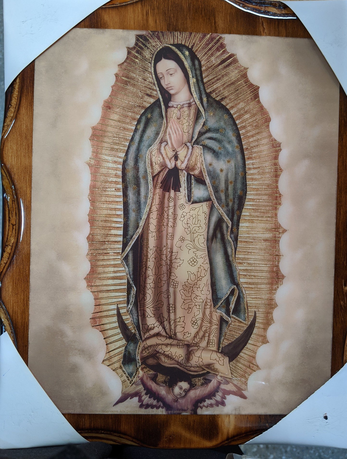 Cuadro liso Virgen de Guadalupe 8 x 10