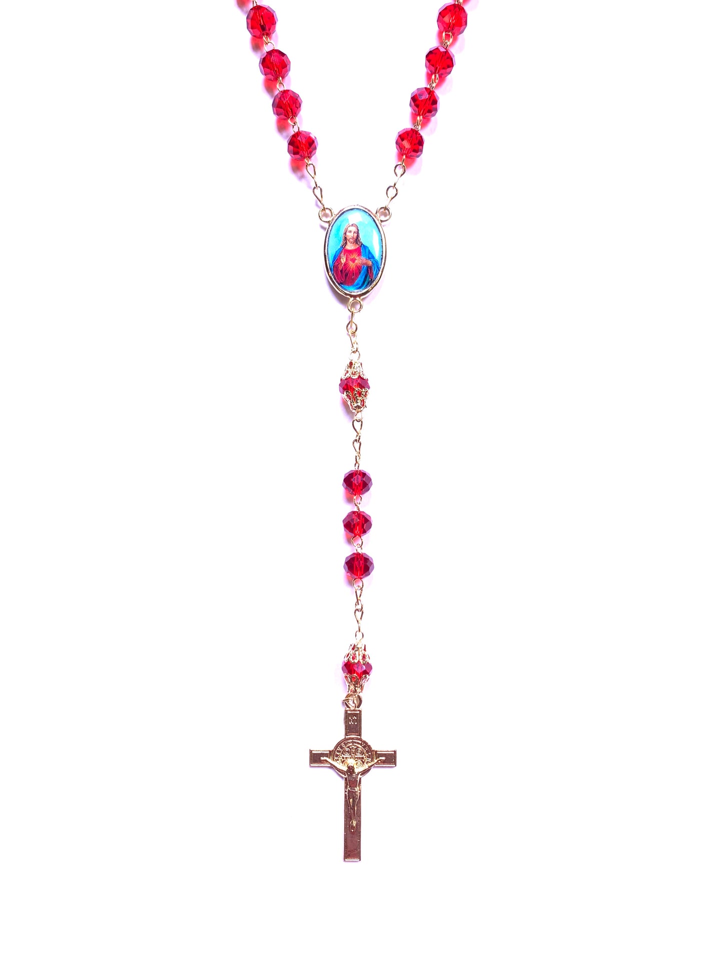 Rosario con medalla Sagrado Corazón "Detente"