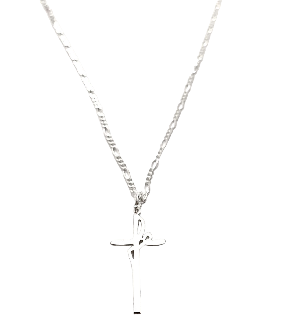Crucifijo de plata Cruz/Faith/Fe
