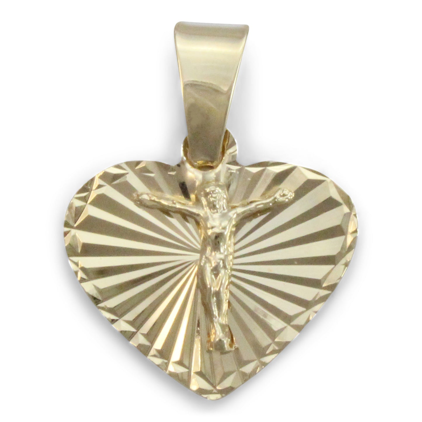 Medalla de Cristo en chapa de oro 14K con cadena