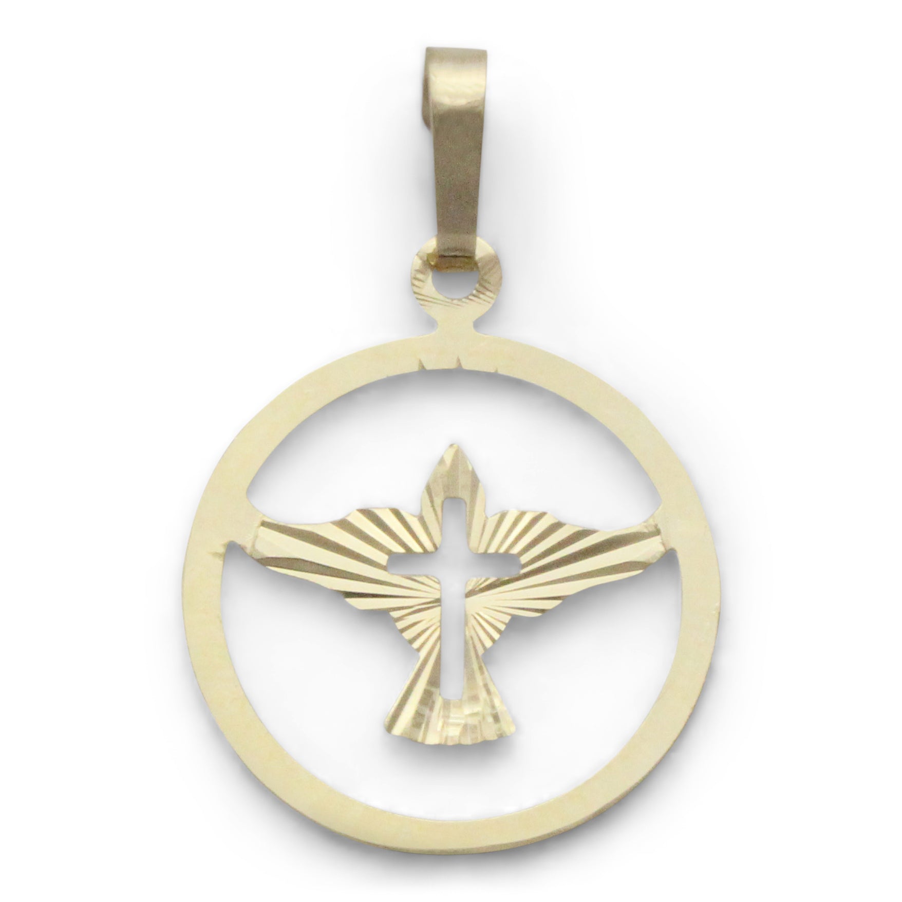 Medalla Espiritu Santo en chapa de Oro 14K