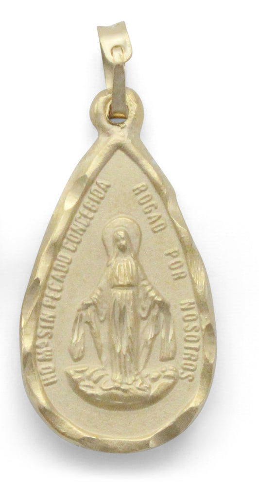 Medalla Virgen Milagrosa en chapa de oro