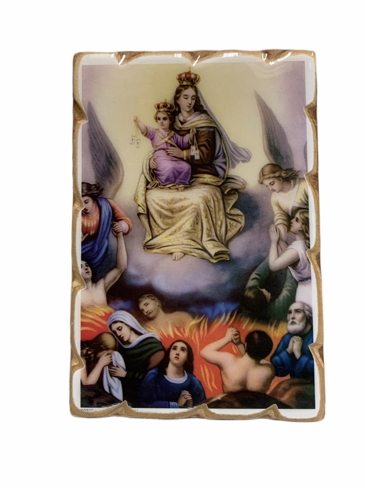 Cuadro liso Virgen del Carmen  8 x 10