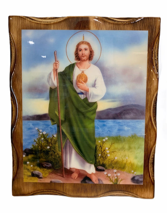 En Santa Maria del Monte tienda Católica nuestra meta es evangelizar y nuestros productos nos ayudan a hacerlo, por eso te presentamos este cuadro de  San Judas en nuestra sección de Arte Sacro.  Disfrútalo y ayúdanos a  llevar el mensaje de Cristo.  Nuestros productos hablan por sí solos