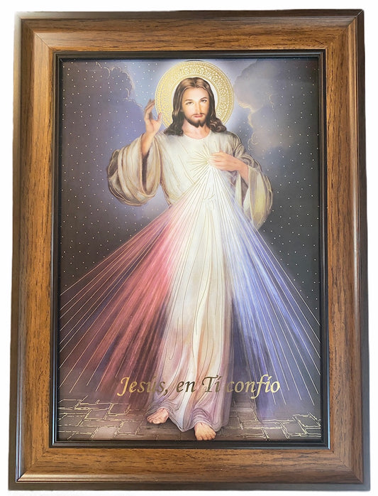 Cuadro con marco Señor de la Misericordia 16 x 11