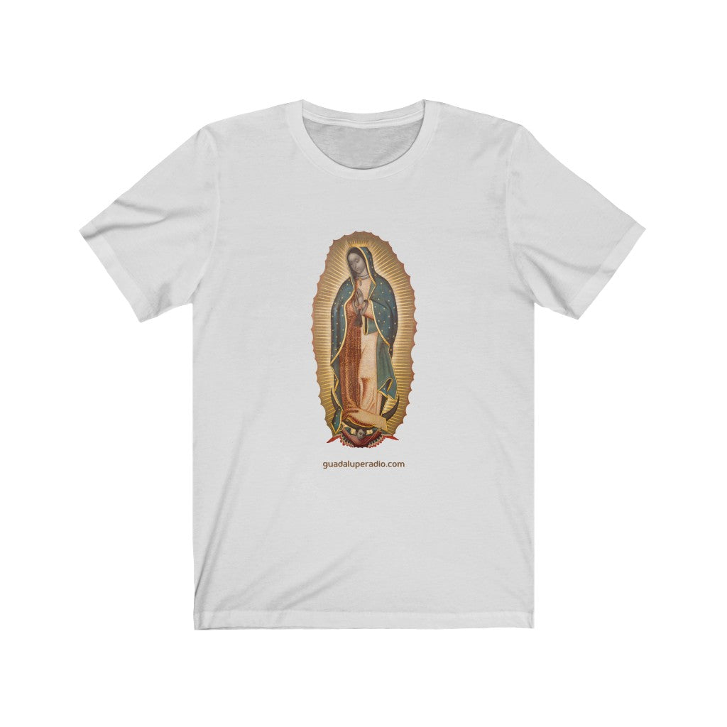 Camiseta con la Virgen de Guadalupe- colores pasteles