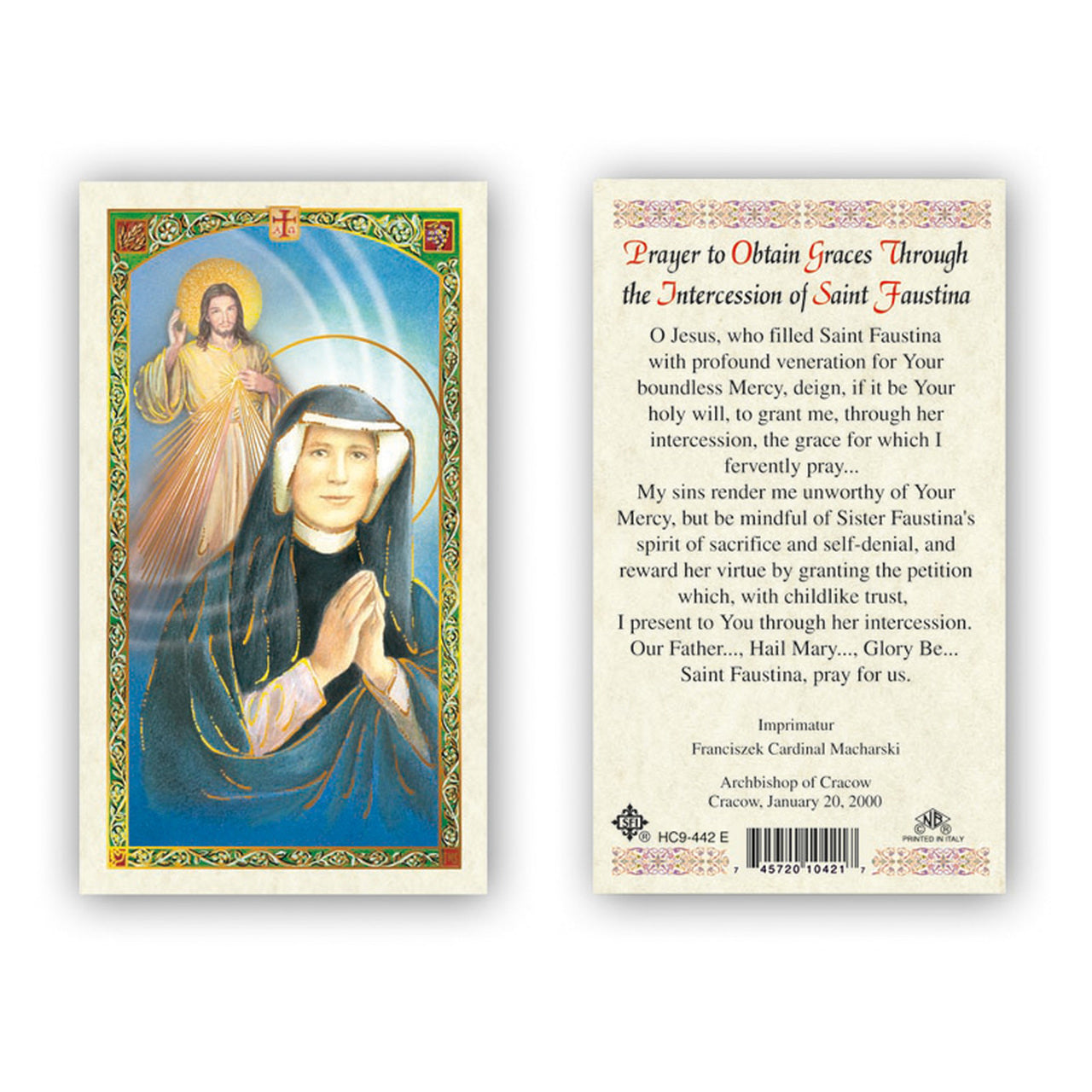 En Santa Maria del Monte, librería católica nuestra meta es evangelizar y nuestros productos nos ayudan a hacerlo, por eso te presentamos esta estampita Santa Faustina Kowalska en nuestra sección  de oraciones, novenas y devociones. Disfrútala y ayúdanos a  llevar el mensaje de Cristo.  Nuestros productos hablan por sí solos