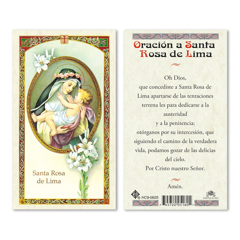 En Santa Maria del Monte nuestra meta es evangelizar y nuestros productos nos ayudan a hacerlo, por eso te presentamos esta estampita de Santa Rosa de Lima en nuestra sección  de oraciones, novenas y devociones. Disfrútala y ayúdanos a  llevar el mensaje de Cristo.  Nuestros productos hablan por sí solos