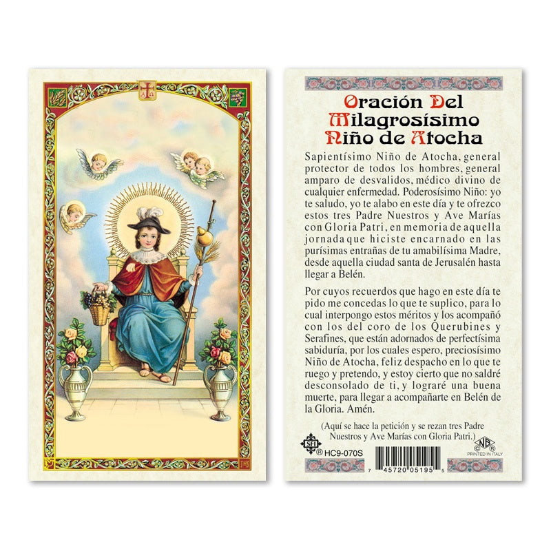 En Santa Maria del Monte nuestra meta es evangelizar y nuestros productos nos ayudan a hacerlo, por eso te presentamos esta estampita del Santo Niño de Atocha en nuestra sección  de oraciones, novenas y devociones. Disfrútala y ayúdanos a  llevar el mensaje de Cristo.  Nuestros productos hablan por sí solos