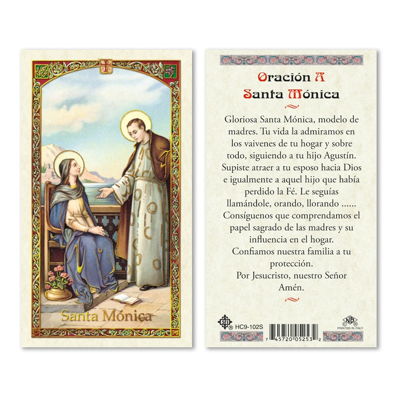 En Santa Maria del Monte nuestra meta es evangelizar y nuestros productos nos ayudan a hacerlo, por eso te presentamos esta estampita Santa Mónica en nuestra sección  de oraciones, novenas y devociones. Disfrútala y ayúdanos a  llevar el mensaje de Cristo. 