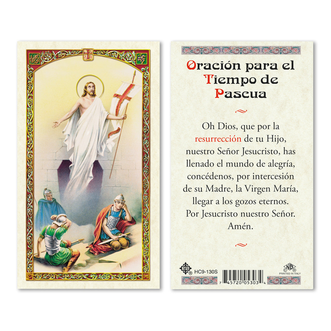 En Santa Maria del Monte librería católica nuestra meta es evangelizar y nuestros productos nos ayudan a hacerlo, por eso te presentamos esta estampita de Jesucristo resucitado en nuestra sección  de oraciones, novenas y devociones. Disfrútala y ayúdanos a  llevar el mensaje de Cristo.  Nuestros productos hablan por sí solos