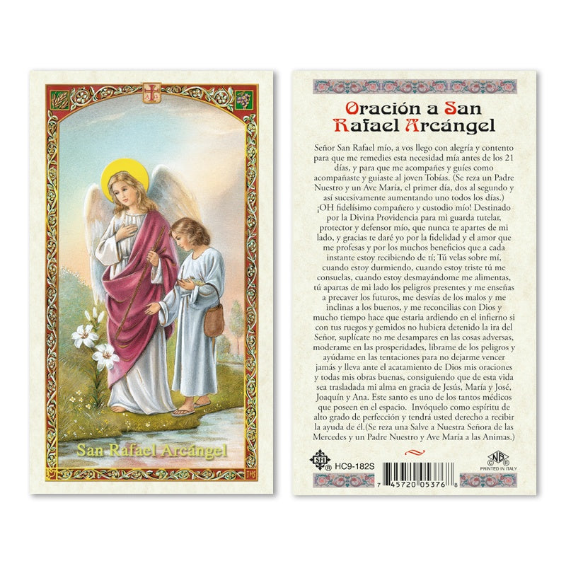 En Santa Maria del Monte nuestra meta es evangelizar y nuestros productos nos ayudan a hacerlo, por eso te presentamos esta estampita de San Rafael Arcángel en nuestra sección  de oraciones, novenas y devociones. Disfrútala y ayúdanos a  llevar el mensaje de Cristo.  Nuestros productos hablan por sí solos